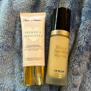 Too faced bundle. Born this way matte foundation and primer